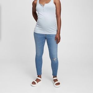Gap Maternity full panel jeans- medium wash, jeggings